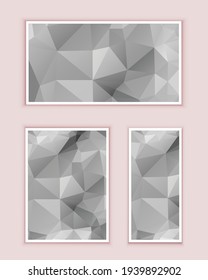 Fondo de mosaico poligonal, bajo estilo de póliza, ilustración de vector, plantillas de diseño empresarial