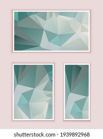 Fondo de mosaico poligonal, bajo estilo de póliza, ilustración de vector, plantillas de diseño empresarial