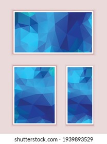 Fondo de mosaico poligonal, bajo estilo de póliza, ilustración de vector, plantillas de diseño empresarial