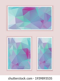 Fondo de mosaico poligonal, bajo estilo de póliza, ilustración de vector, plantillas de diseño empresarial