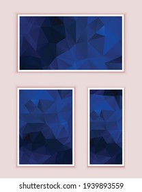 Fondo de mosaico poligonal, bajo estilo de póliza, ilustración de vector, plantillas de diseño empresarial