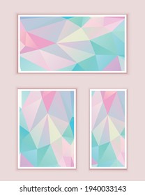 Fondo de mosaico poligonal, bajo estilo de póliza, ilustración de vector, plantillas de diseño empresarial