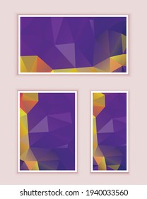 Fondo de mosaico poligonal, bajo estilo de póliza, ilustración de vector, plantillas de diseño empresarial