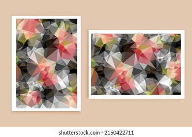 Fondo de mosaico poligonal, bajo estilo de póliza, ilustración de vector, plantillas de diseño empresarial
