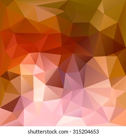 Polygonal mosaic background in red, orange and pink colors. Used for creative design templates