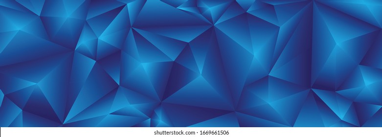 Fondo de mosaico poligonal, ilustración vectorial, plantillas de diseño empresarial, diseño de color azul