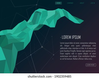 Fondo de mosaico poligonal, Ilustración vectorial, Plantillas de diseño empresarial creativo