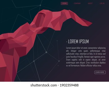 Polygonal mosaic background, Vector illustration, Creative business design templates