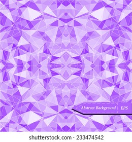 Polygonal Mosaic Background, Vector illustration, Business Design Templates. Abstract backdrop. Diamond pattern.
