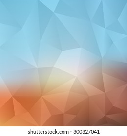 Polygonal Mosaic Background, Vector illustration, Creative Business Design Templates,retro style