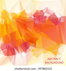 Polygonal Mosaic Background in warm hues