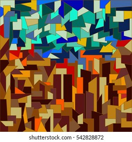 Polygonal mosaic background.Brown-blue.