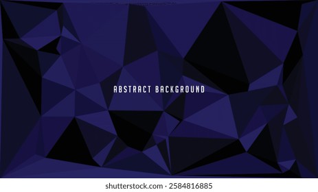 Polygonal mosaic with blue gradient Abstract geometric background Polygonal mosaic blue gradient