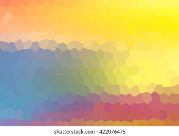 Polygonal mosaic blue yellow background