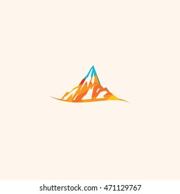 Polygonal mountain vector design