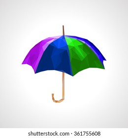polygonal multicolored umbrella
