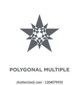 Polygonal multiple stars icon. Polygonal multiple stars design concept from Geometry collection. Simple element vector illustration on white background.