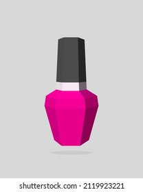 esmalte de uñas poligonal. esmalte de clavos de poli bajo en ilustración vectorial