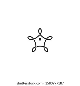polygonal nature house logo vector concept with outline, simple, and unique styles