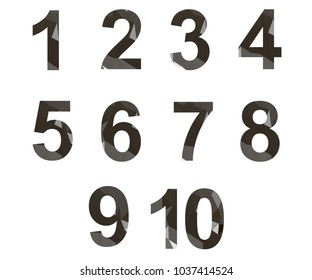 Polygonal numerals. Creative numeral. Geometric design.
