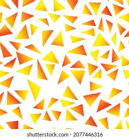 Fondo de mosaico naranja poligonal. Resumen de la ilustración vectorial de polos bajos. Patrón triangular sin soldadura. Diseño de negocio geométrico de plantilla con triángulo para afiche, banner, tarjeta, tela, textil.