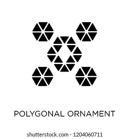 Polygonal ornament icon. Polygonal ornament symbol design from Geometry collection. Simple element vector illustration on white background.