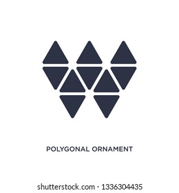 polygonal ornament isolated icon. Simple element illustration from geometry concept. polygonal ornament editable logo symbol design on white background. Can be use for web and mobile.