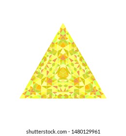 Polygonal ornate mosaic pyramid - geometrical geometric vector design element from triangle tiles