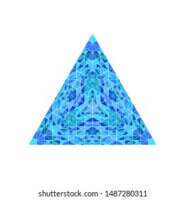 Polygonal ornate triangle pyramid symbol - geometric colorful geometrical vector design element from triangles