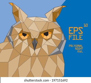 polygonal owl illustration