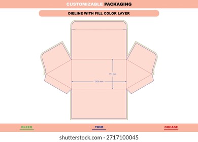 Vector dieline de caja de papel poligonal con tamaño personalizable diseñado para diseños de empaques creativos, maquetas imprimibles y diseño de presentación de productos profesional