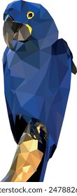 Polygonal Parrot Illustration: Geometric Bird Art