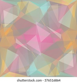 Polygonal pastel abstract background with gray and yellow triangles.
