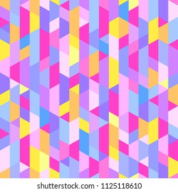 Polygonal pattern. Colorful wallpaper of the surface. Seamless bright tile background. Print for banners, posters, t-shirts and textiles. Unique texture. Doodle for design