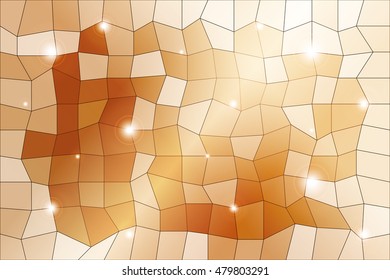 Polygonal pattern gradient brown background. Vector illustration. For the design, presentation, wallpaper.