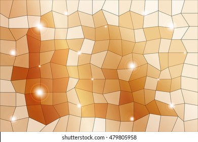 Polygonal pattern gradient brown background. Vector illustration. For the design, presentation, wallpaper.