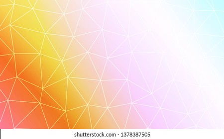 Polygonal pattern with triangles mosaic cover. Template for your banner. Vector illustration. Creative gradient color