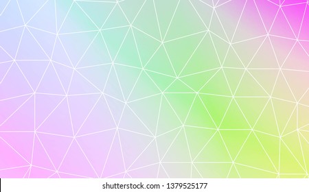 Polygonal pattern with triangles mosaic cover. Template for your banner. Vector illustration. Creative gradient color