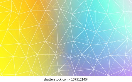 Polygonal pattern with triangles mosaic cover. For your wallpaper, advert, banner, poster. Vector illustration. Creative gradient color
