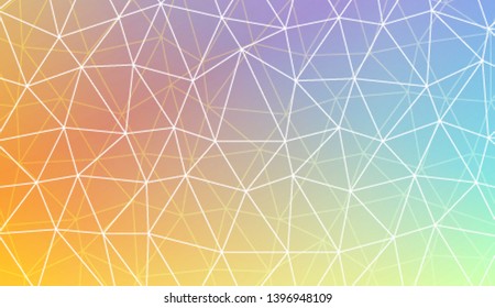 Polygonal pattern with triangles mosaic cover. For your wallpaper, advert, banner, poster. Vector illustration. Creative gradient color