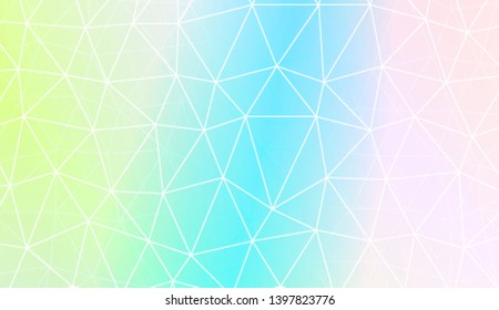Polygonal pattern with triangles mosaic cover. For your wallpaper, advert, banner, poster. Vector illustration. Creative gradient color