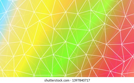 Polygonal pattern with triangles mosaic cover. For your wallpaper, advert, banner, poster. Vector illustration. Creative gradient color