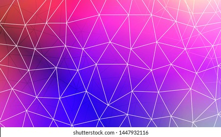 Polygonal pattern with triangles mosaic cover. Style for your business design. Vector illustration. Creative gradient color