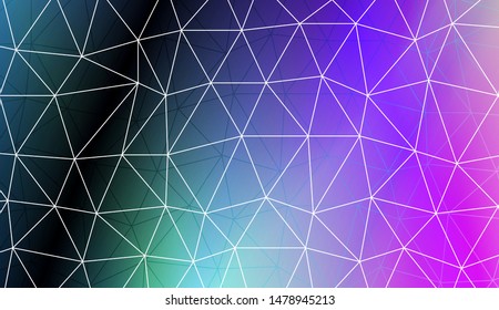 Polygonal pattern with triangles mosaic cover. Style for your business design. Vector illustration. Creative gradient color