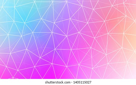 Polygonal pattern with triangles style. For your home interior wallpaper, fashion print. Vector illustration. Blurred Background, Smooth Gradient Texture Color