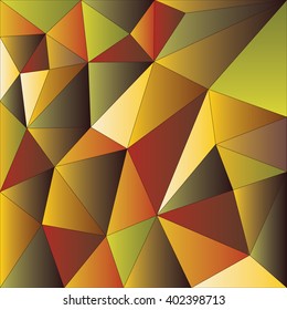 Polygonal pattern of triangles in warm colors