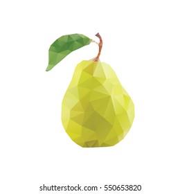Polygonal pear isolated