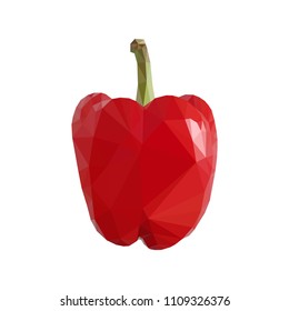 Polygonal pepper. Vector.