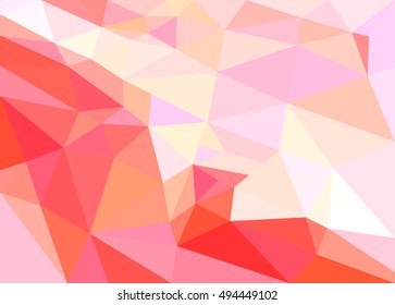 polygonal pink background strawberry splash