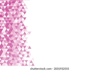Fondo de mosaico rosa poligonal. Resumen de la ilustración vectorial de polos bajos. Patrón triangular, espacio de copia. Diseño de negocio geométrico de plantilla con triángulo para afiche, banner, tarjeta, volante.